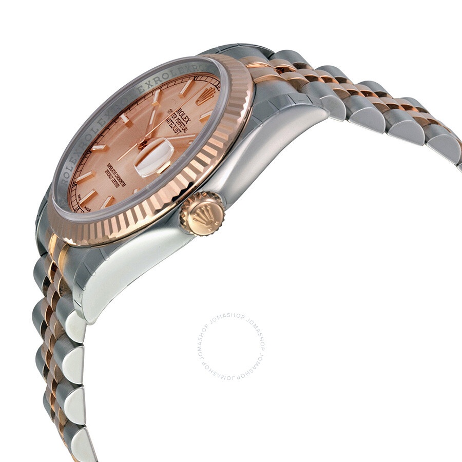 Rolex Oyster Perpetual Datejust 36 Pink Champagne Dial Stainless Steel and 18K Everose Gold Jubilee  - 2