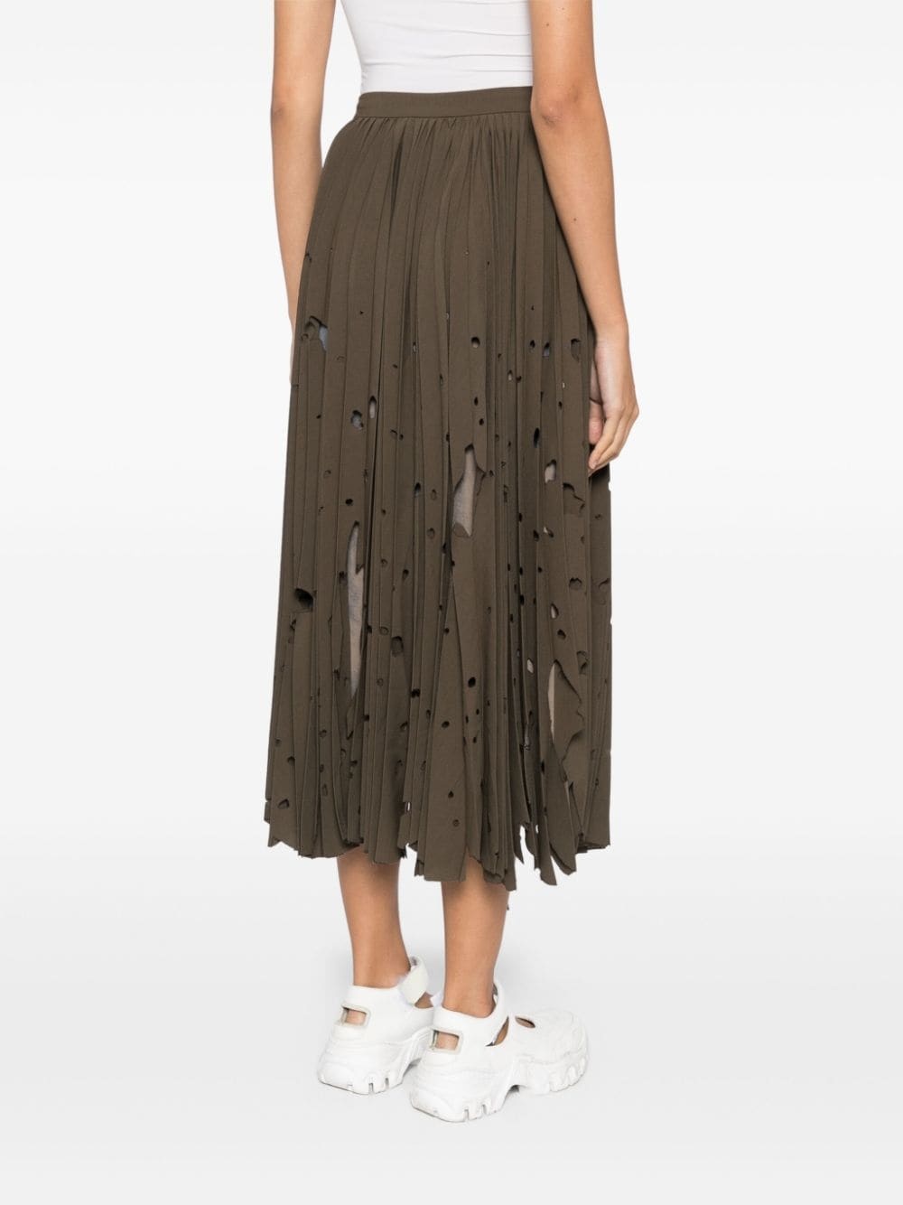 cutout pleated skirt - 4