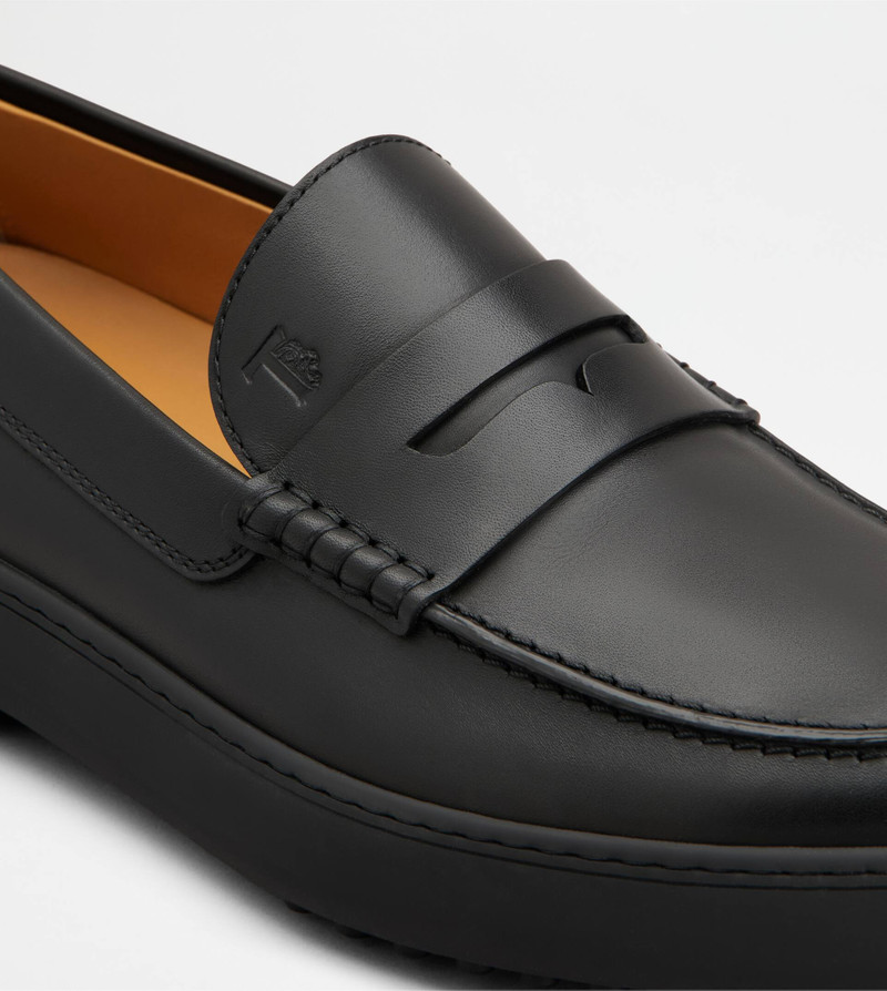 WINTER GOMMINO LOAFERS IN LEATHER - BLACK 5