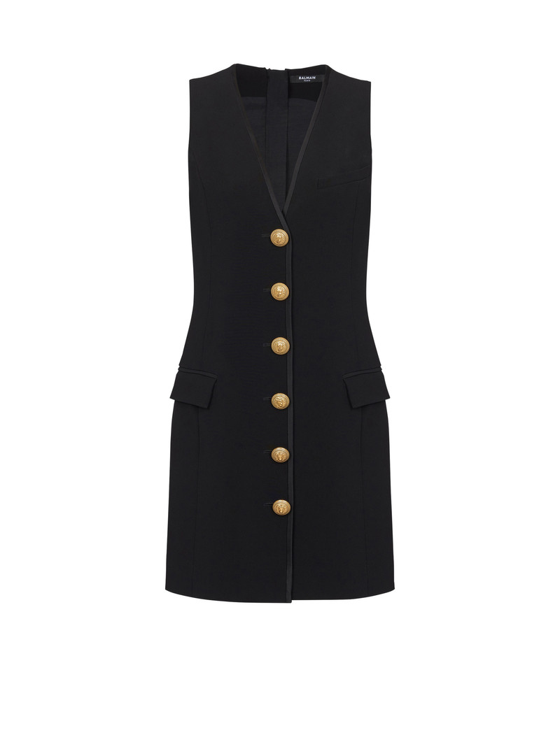 Sleeveless crepe dress 1