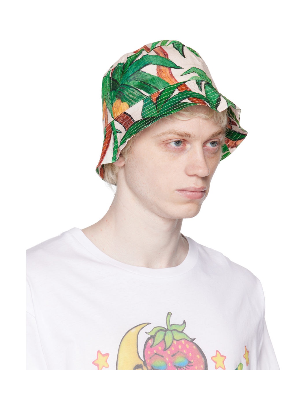 Off-White Floral Bucket Hat - 2