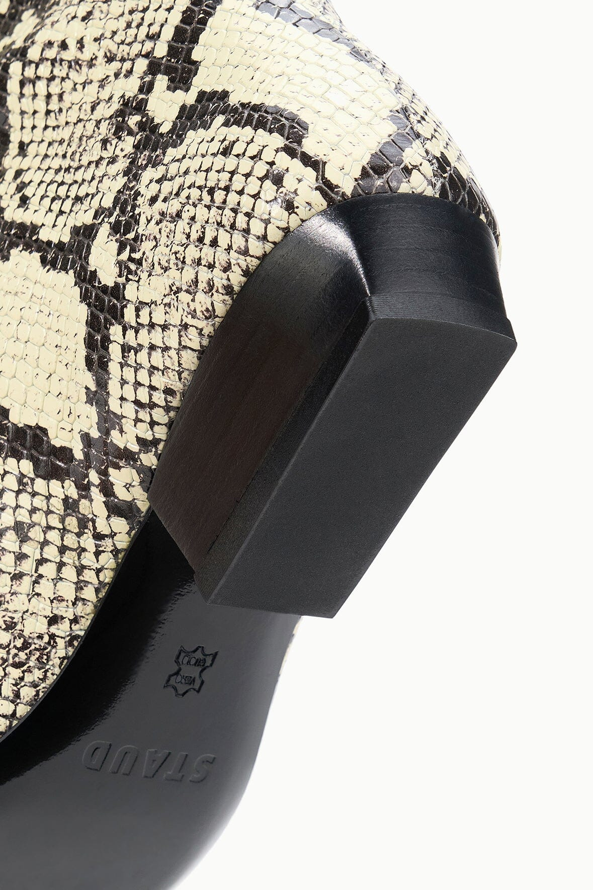 STAUD WALLY FLAT BOOT WHITE SNAKE - 6