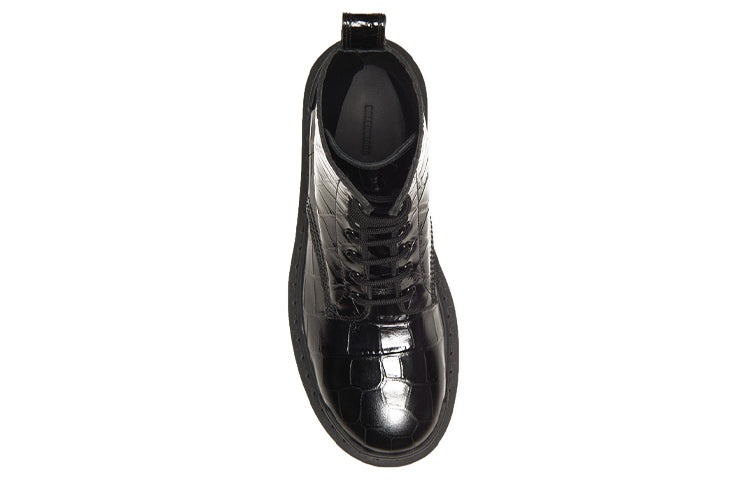 (WMNS) Balenciaga Strike Martin Boots Black 600970WA9D01000 - 5