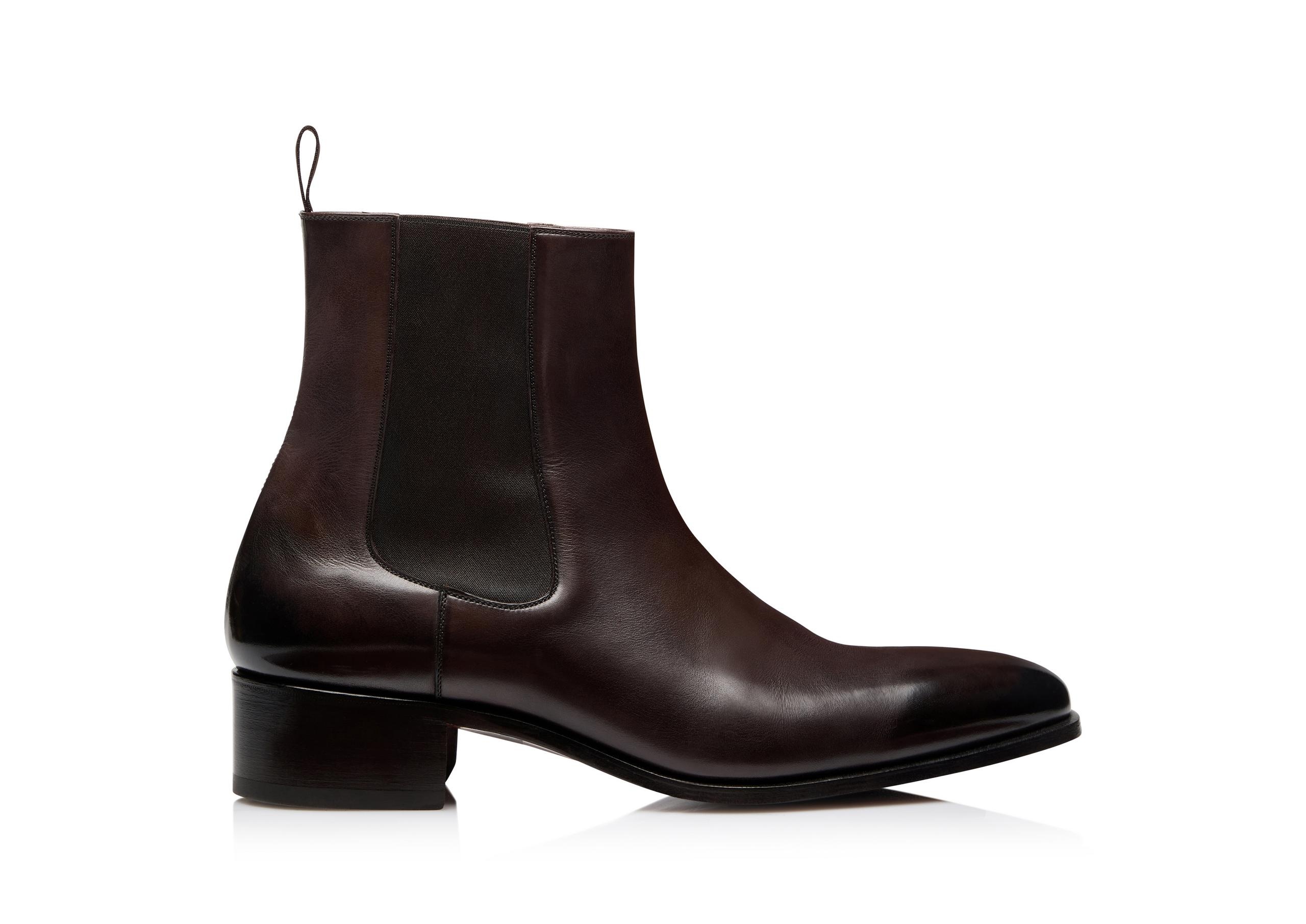 BURNISHED LEATHER ALEC CHELSEA BOOT - 1