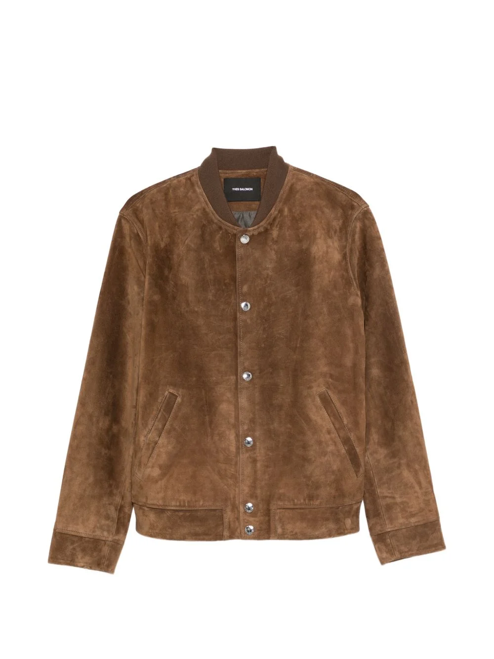 button-up calf-suede jacket - 1