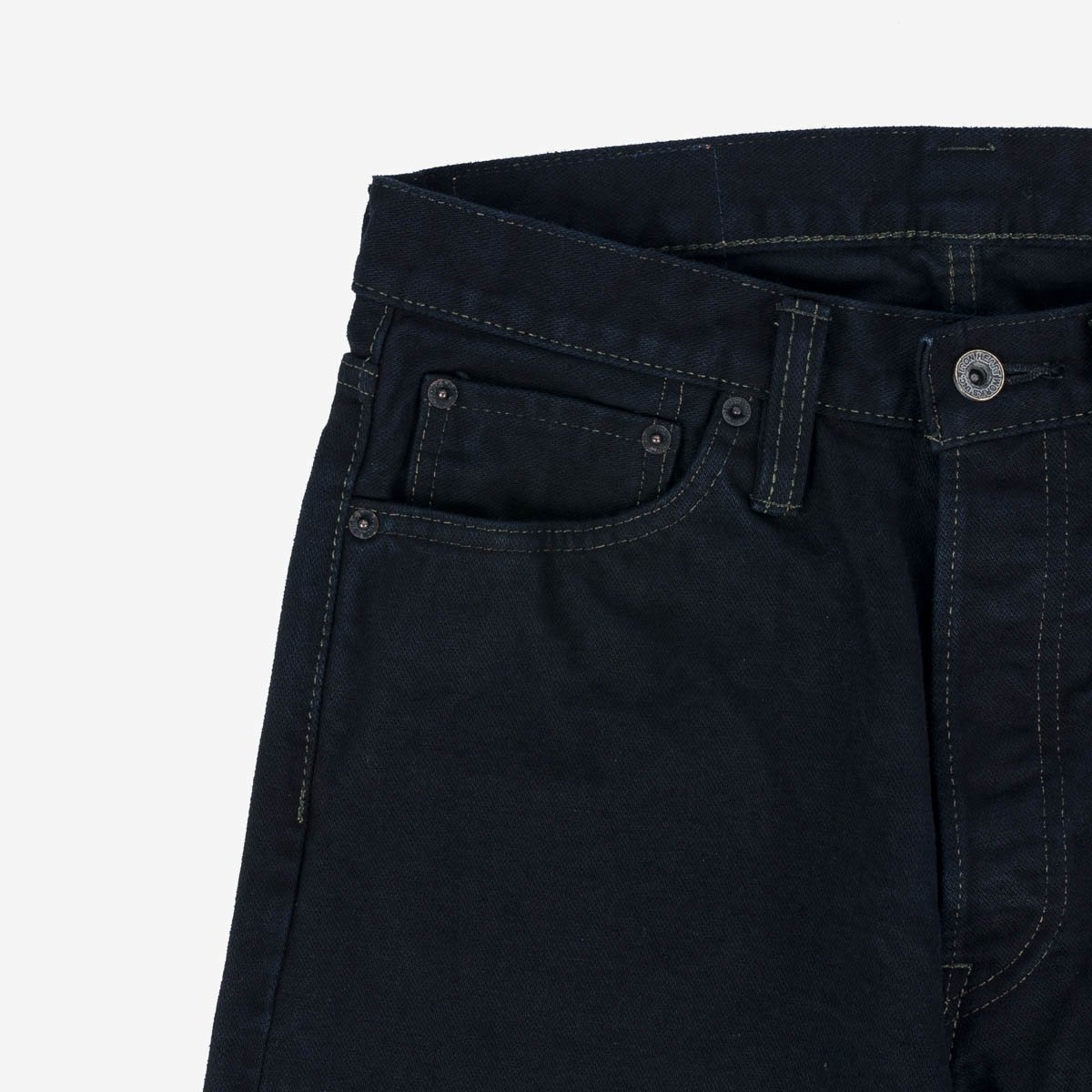 14oz Selvedge Denim Straight Cut Jeans - Indigo/Black