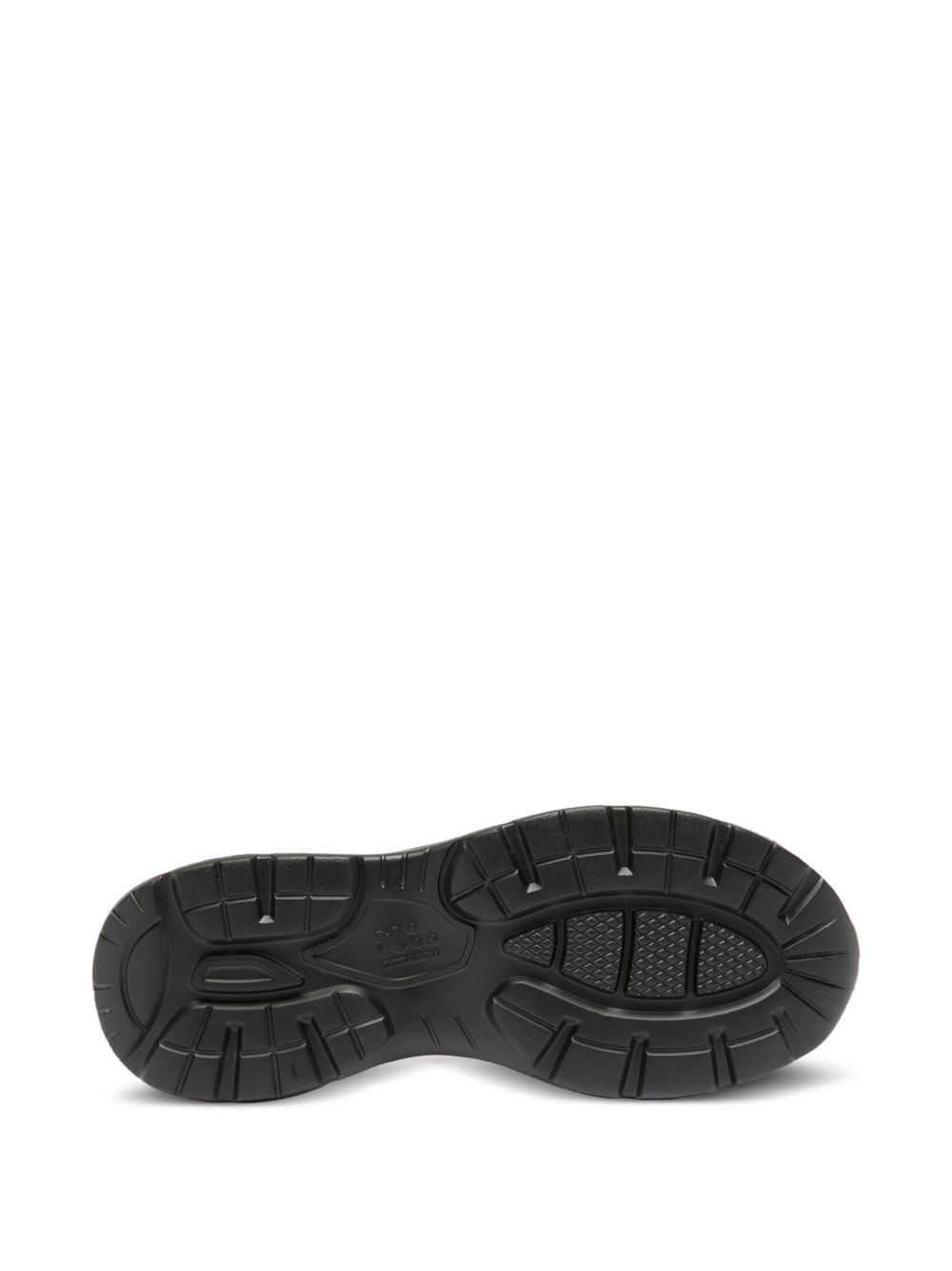 mesh-panel leather sneakers - 5