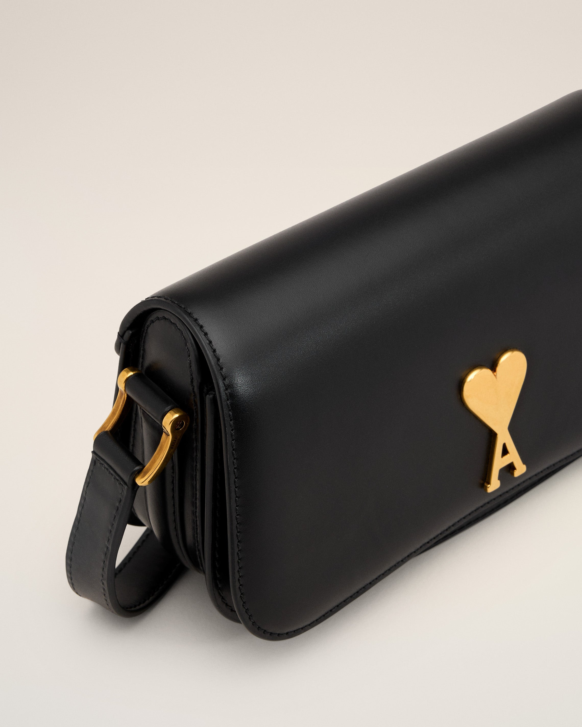 BLACK LEATHER SHOULDER BAG PARIS PARIS BAG - 4