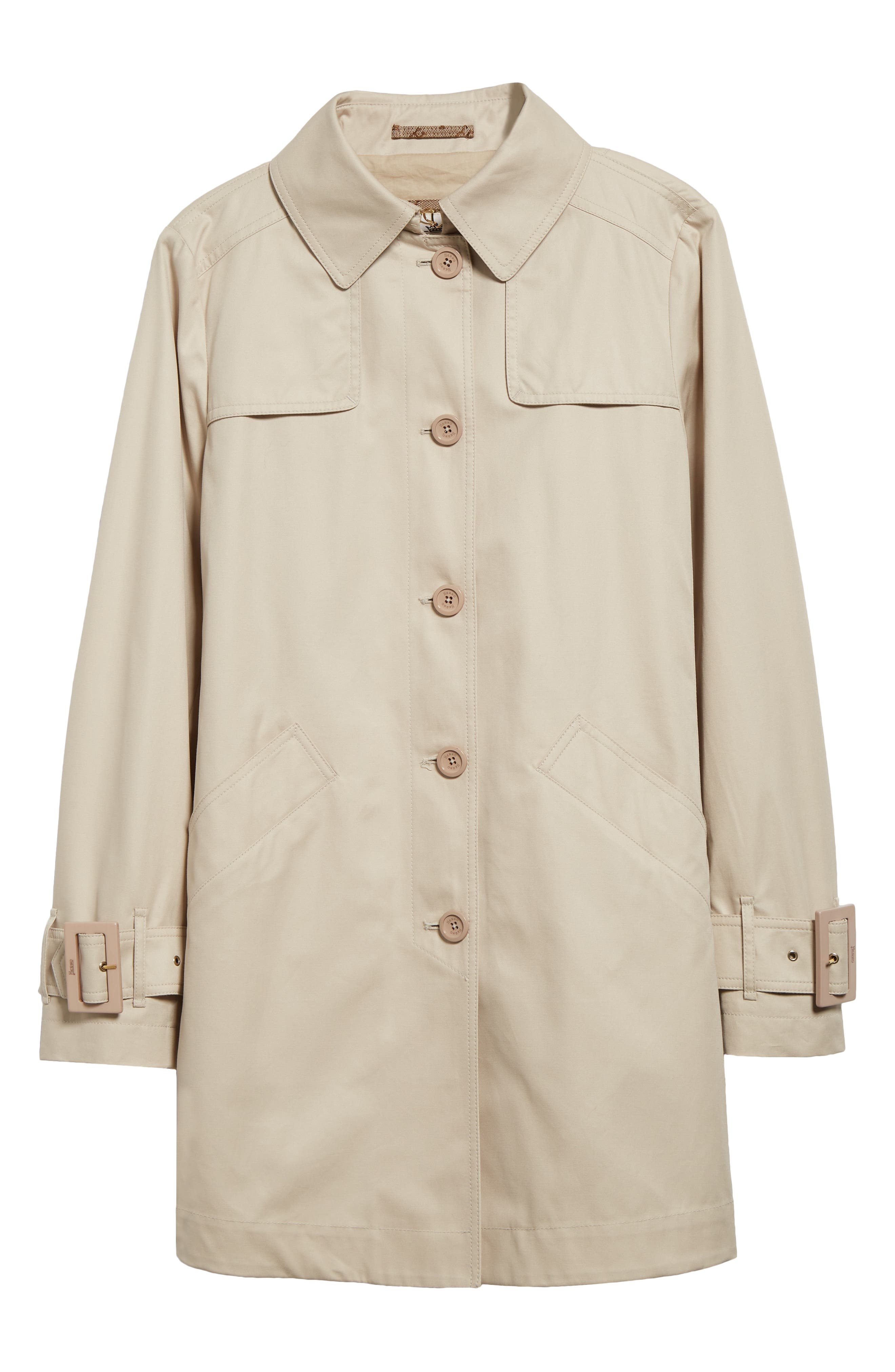 Herno Delon Cotton Short Trench Coat in Champagne at Nordstrom - 6