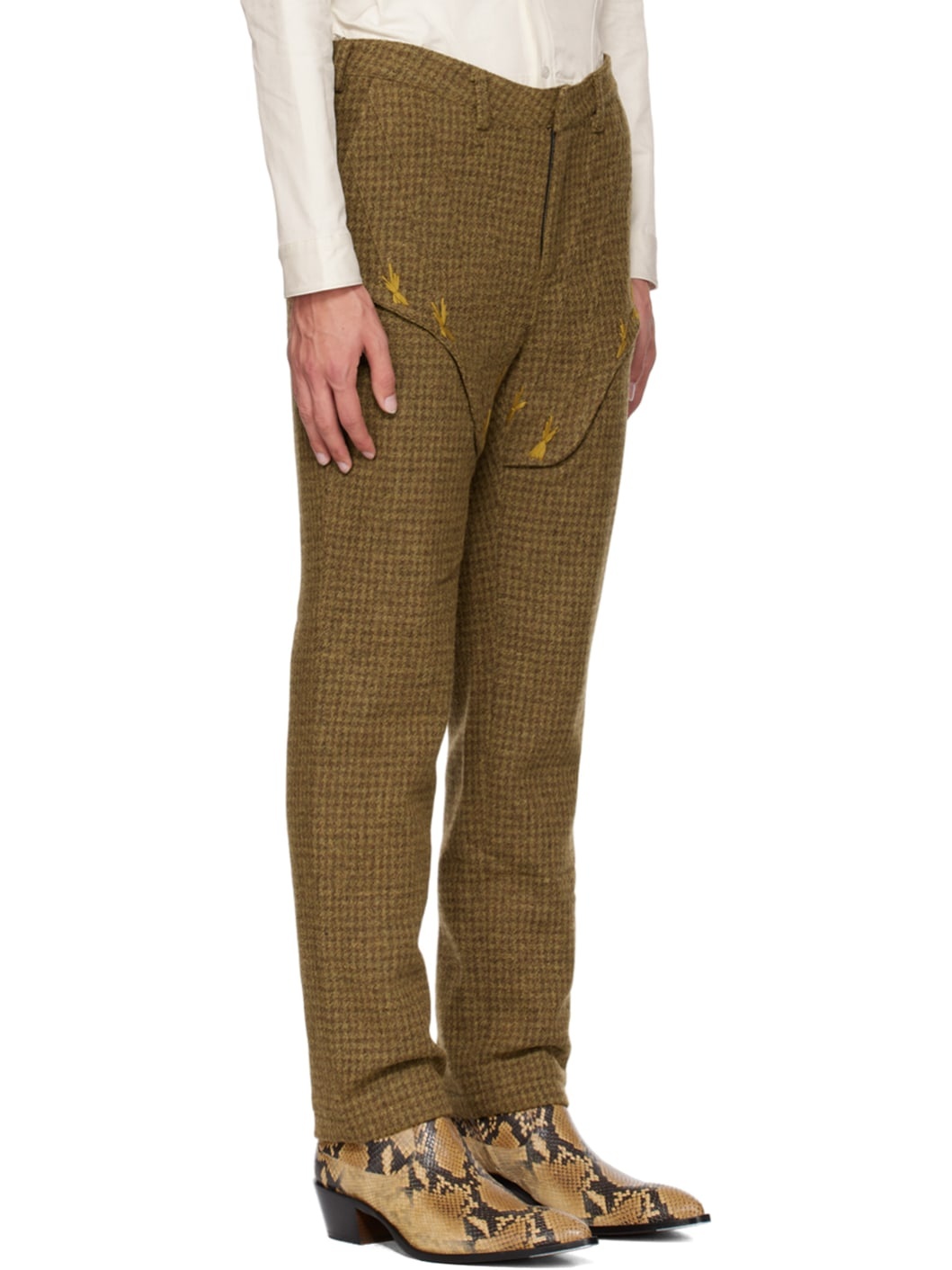 SSENSE Exclusive Yellow Corset Trousers - 2