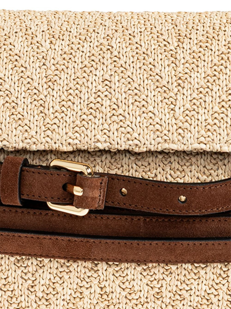 belt-detail woven tote bag 5
