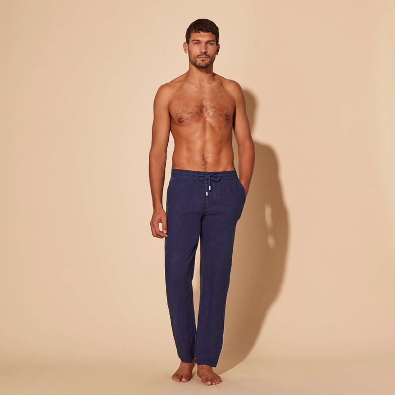 Vilebrequin Men Linen Pants Solid outlook