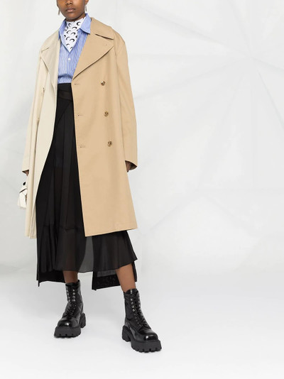 sacai slit panelled skirt outlook