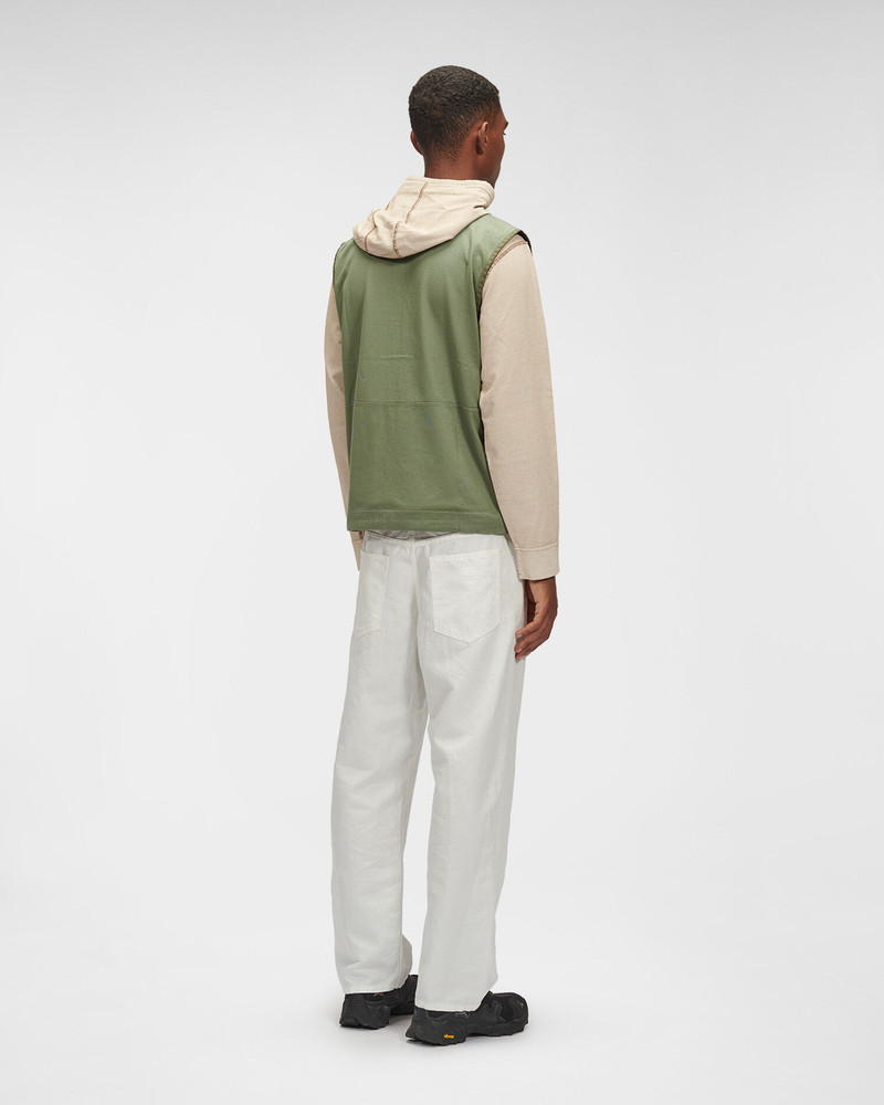 Heavy Jersey Mixed Zipped Vest 4