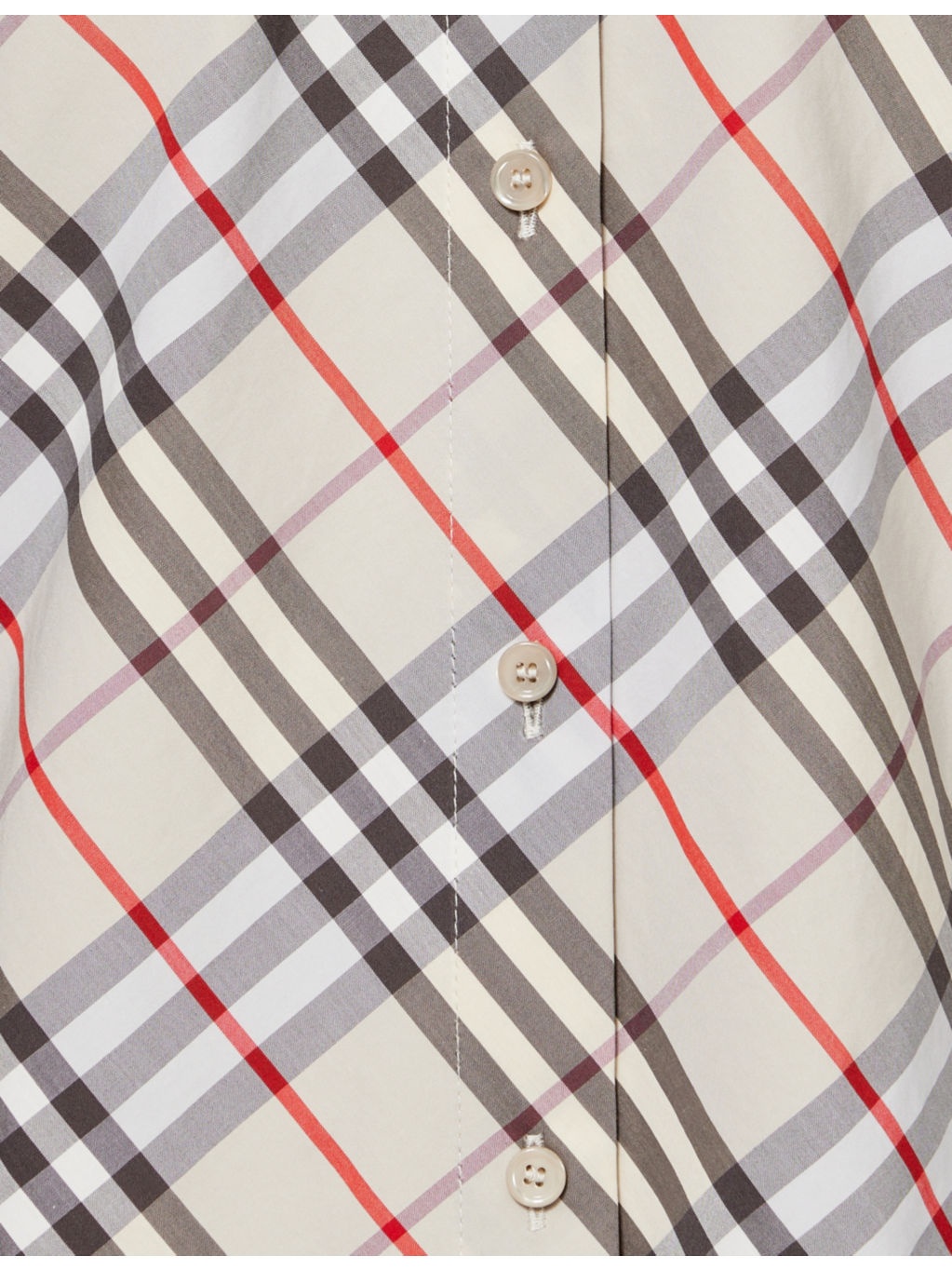 Check-Print Curved-Hem Cotton Shirt - 5