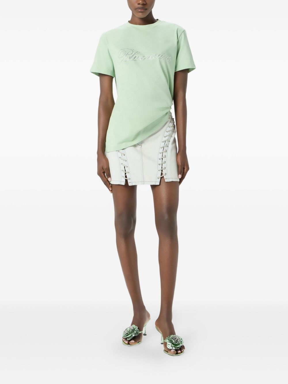 crystal-embellished T-shirt - 2