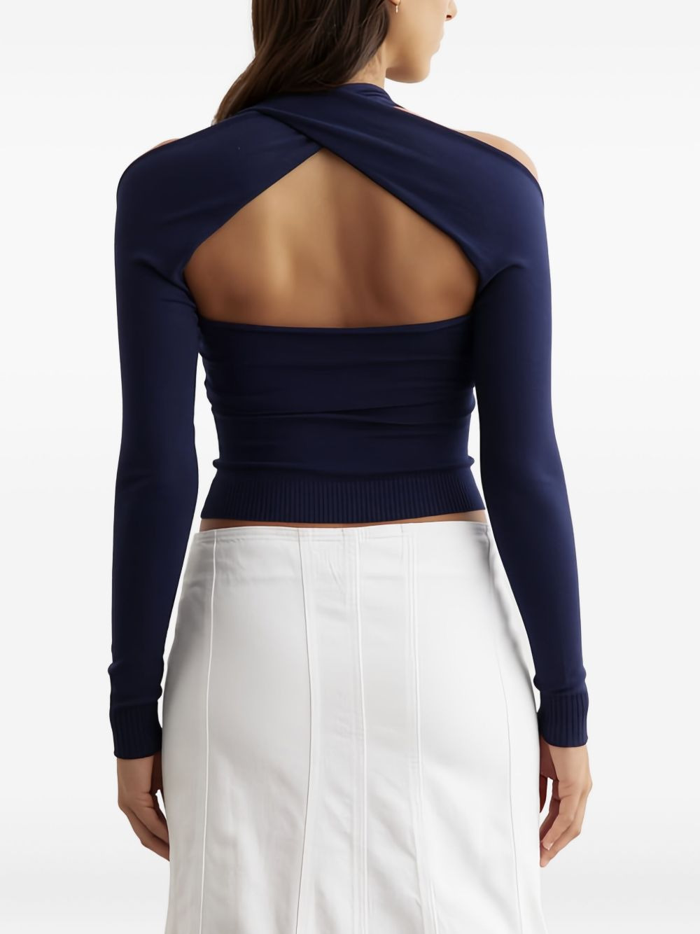 open-back long-sleeved top - 4
