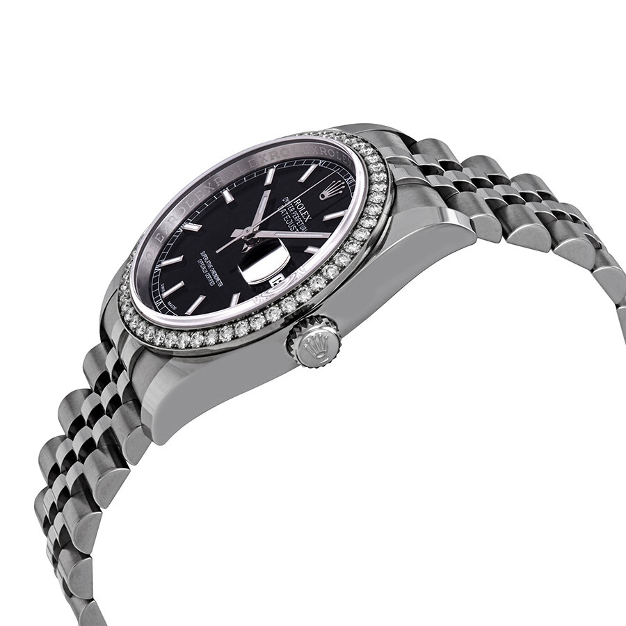 Rolex Oyster Perpetual Datejust 36 Black Dial Stainless Steel Jubilee Bracelet Automatic Men's Watch - 2