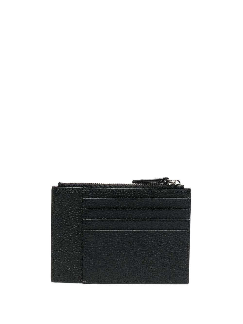 logo leather card holder - 2