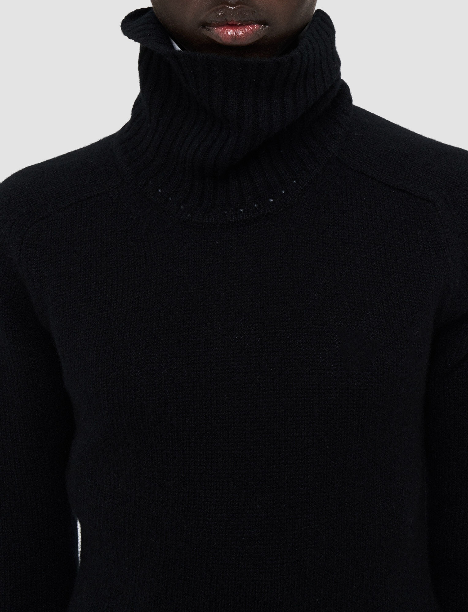 Open Cashmere High Neck Jumper - 5