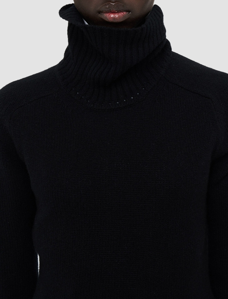 Open Cashmere High Neck Jumper 5