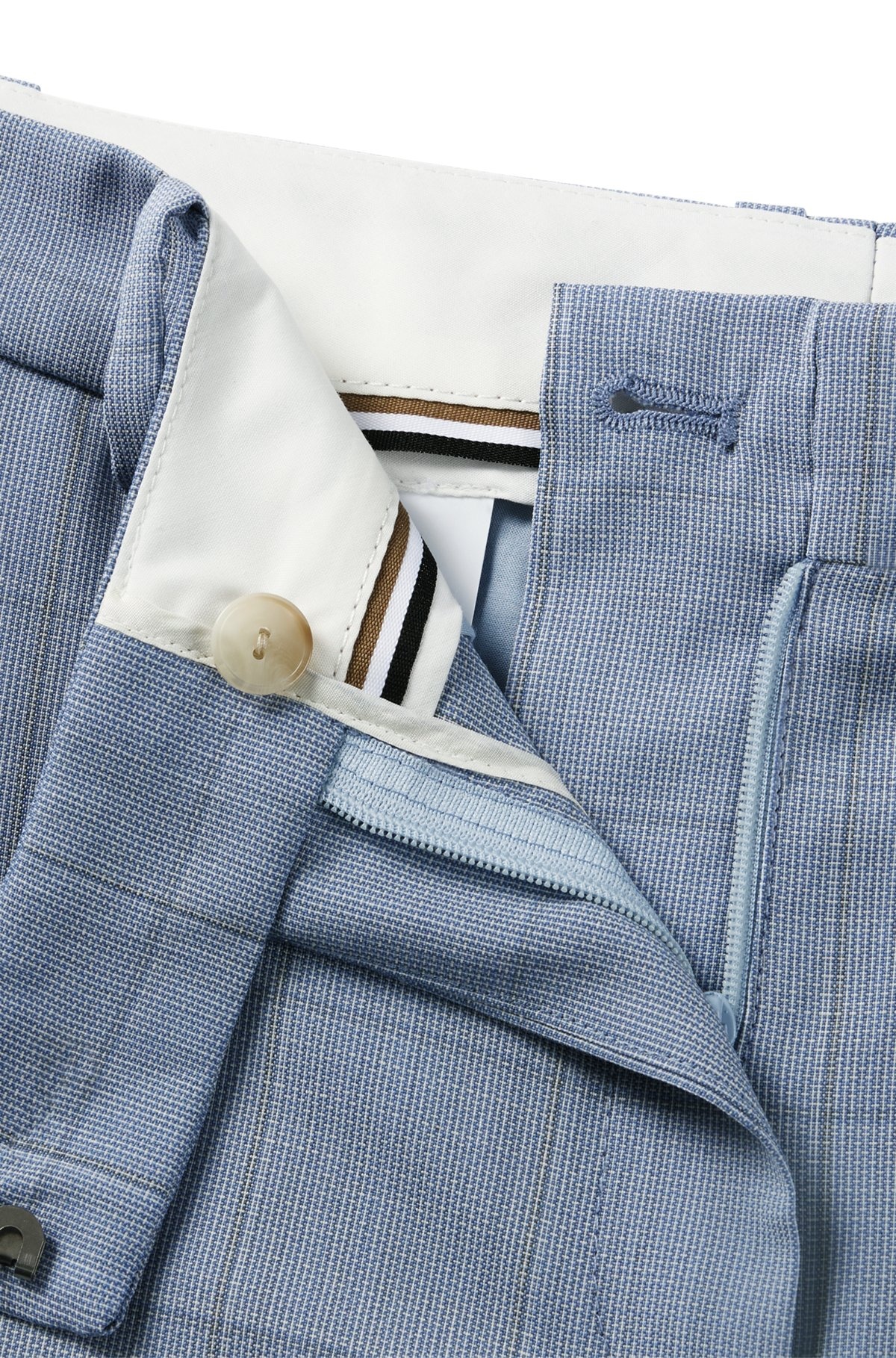 REGULAR-FIT TROUSERS IN CHECKED WOOL - 6