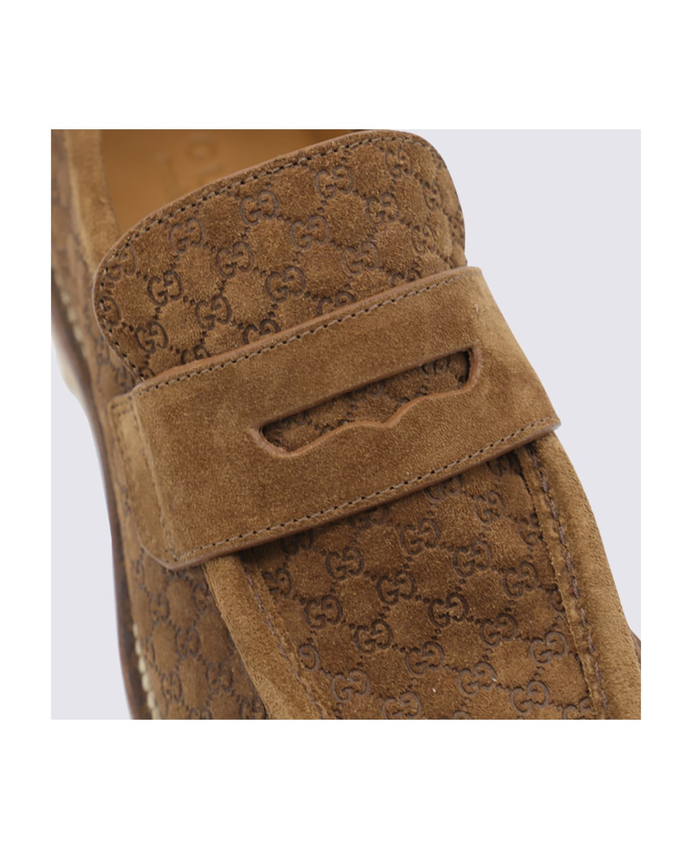 Beige Leather Loafers - 4