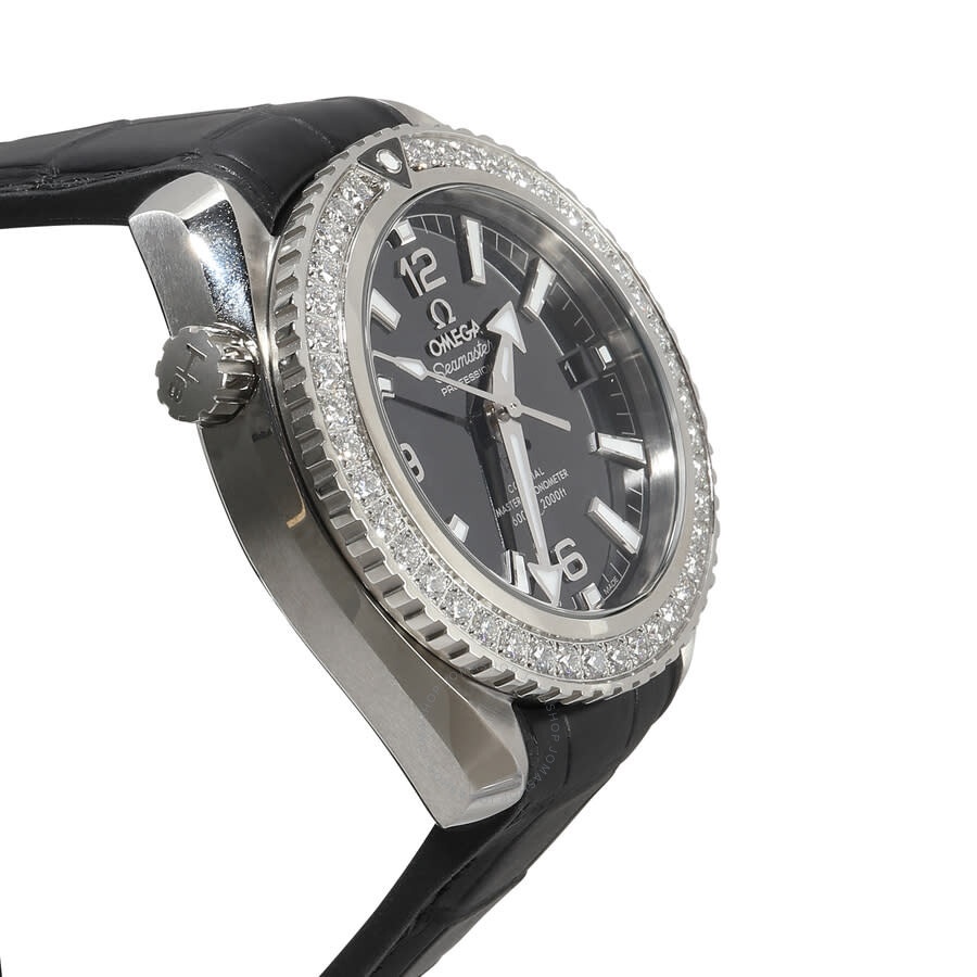 Pre-owned Omega Seamaster Planet Ocean Diamond Black Dial Ladies Watch 215.18.40.20.01.001 - 3