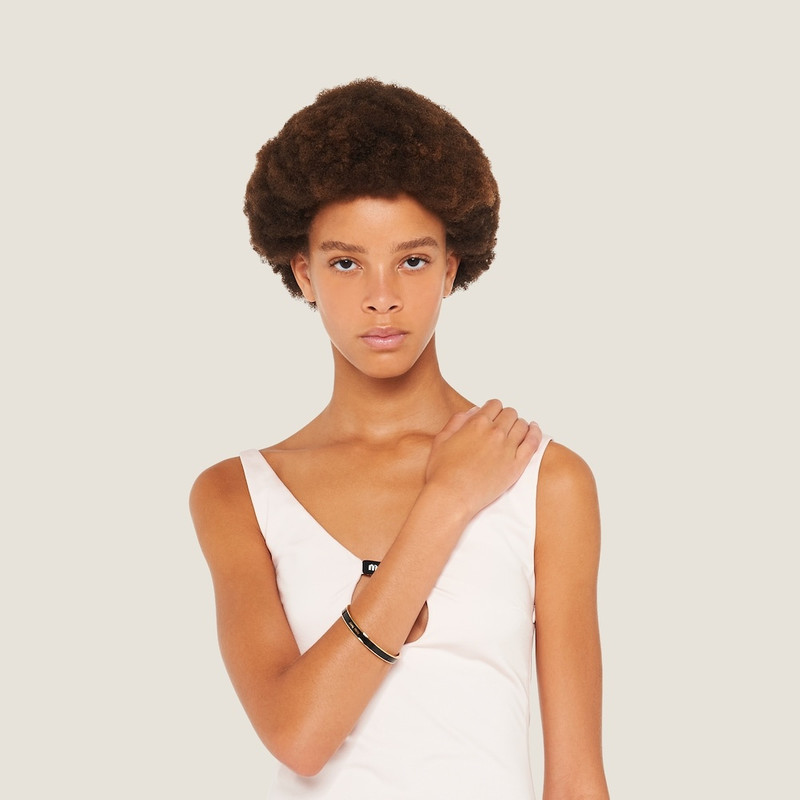 Miu Miu Enameled metal bangle bracelet outlook