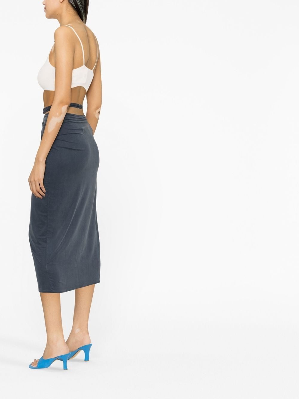 La jupe Espelho cut-out draped skirt - 3