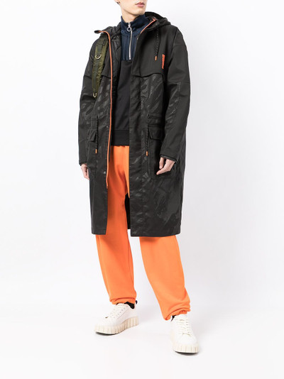 PUMA padded-layer long hooded coat outlook