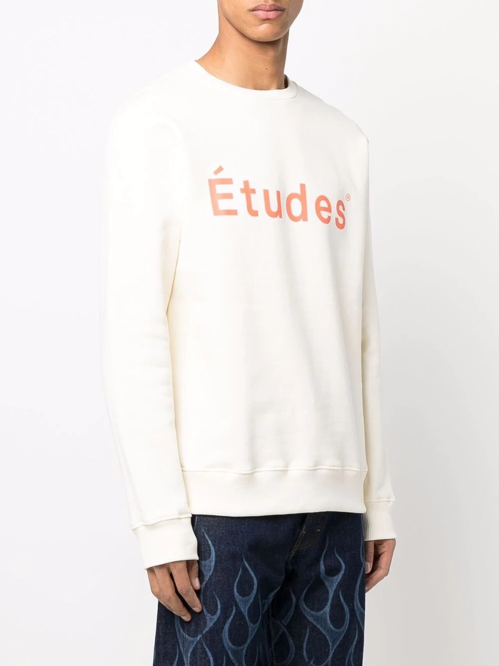 logo-print organic cotton sweatshirt - 4