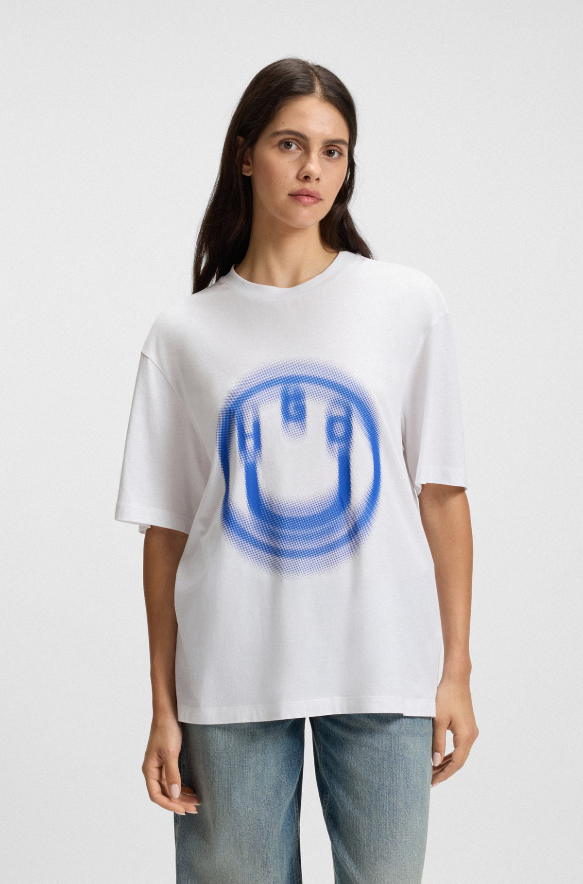 ALL-GENDER T-SHIRT WITH BLURRED LOGO PRINT - 3