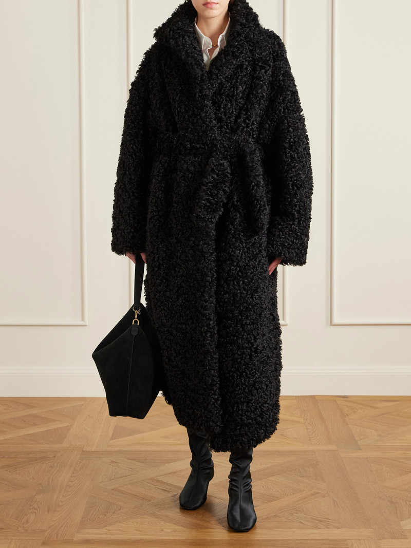 The Frankie Shop Ravello Belted Fleece Coat outlook