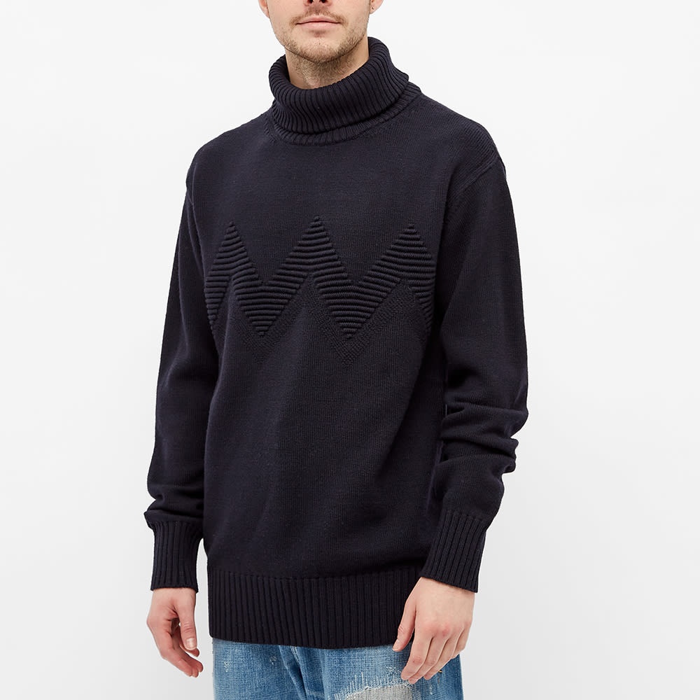 Junya Watanabe MAN Zig Zag Roll Neck Knit - 4