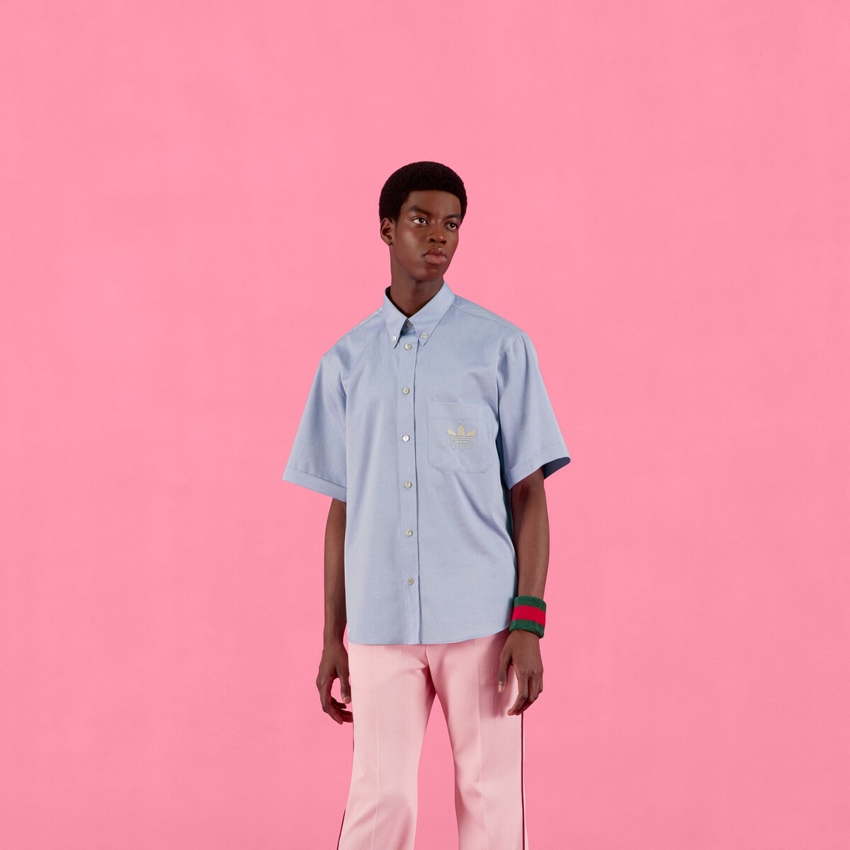 adidas x Gucci Oxford cotton shirt - 7