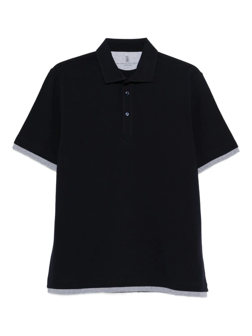 buttoned trim polo shirt - 1