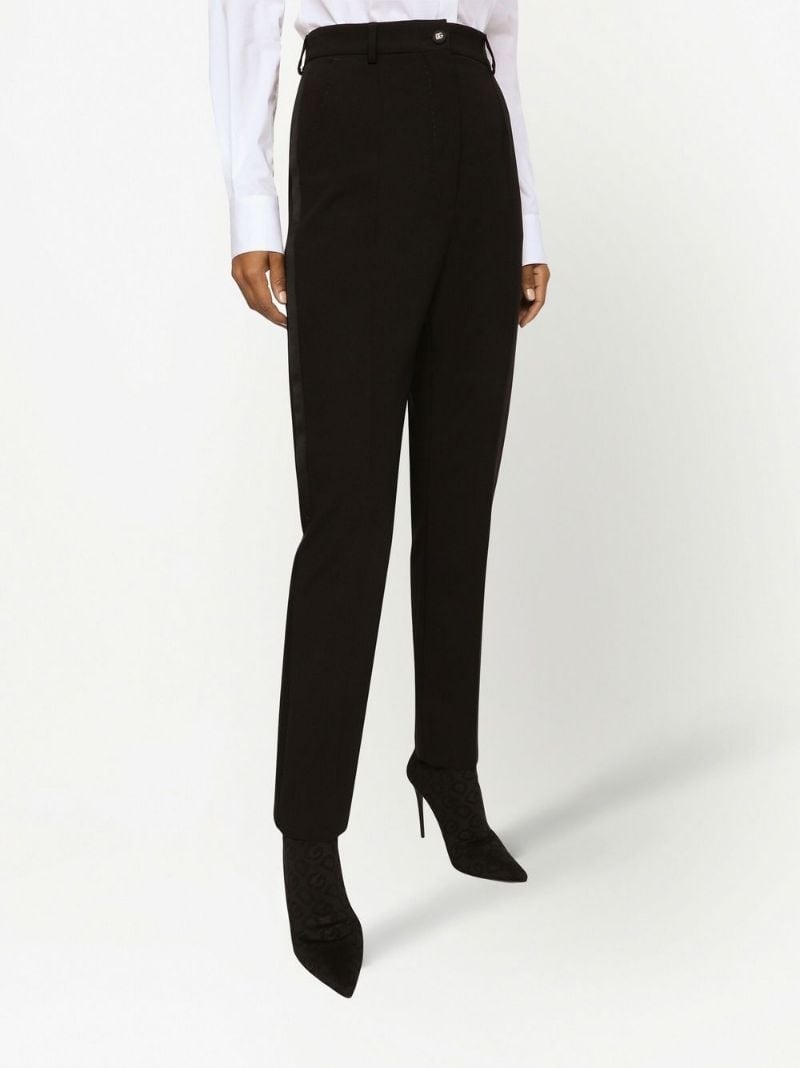 wool-silk tailored trousers - 5