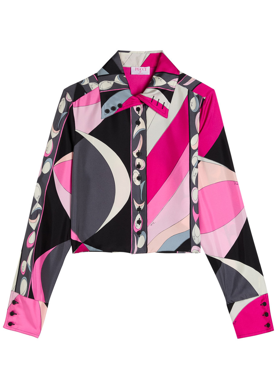 Pucci Pesci Printed Silk-twill Shirt - 1