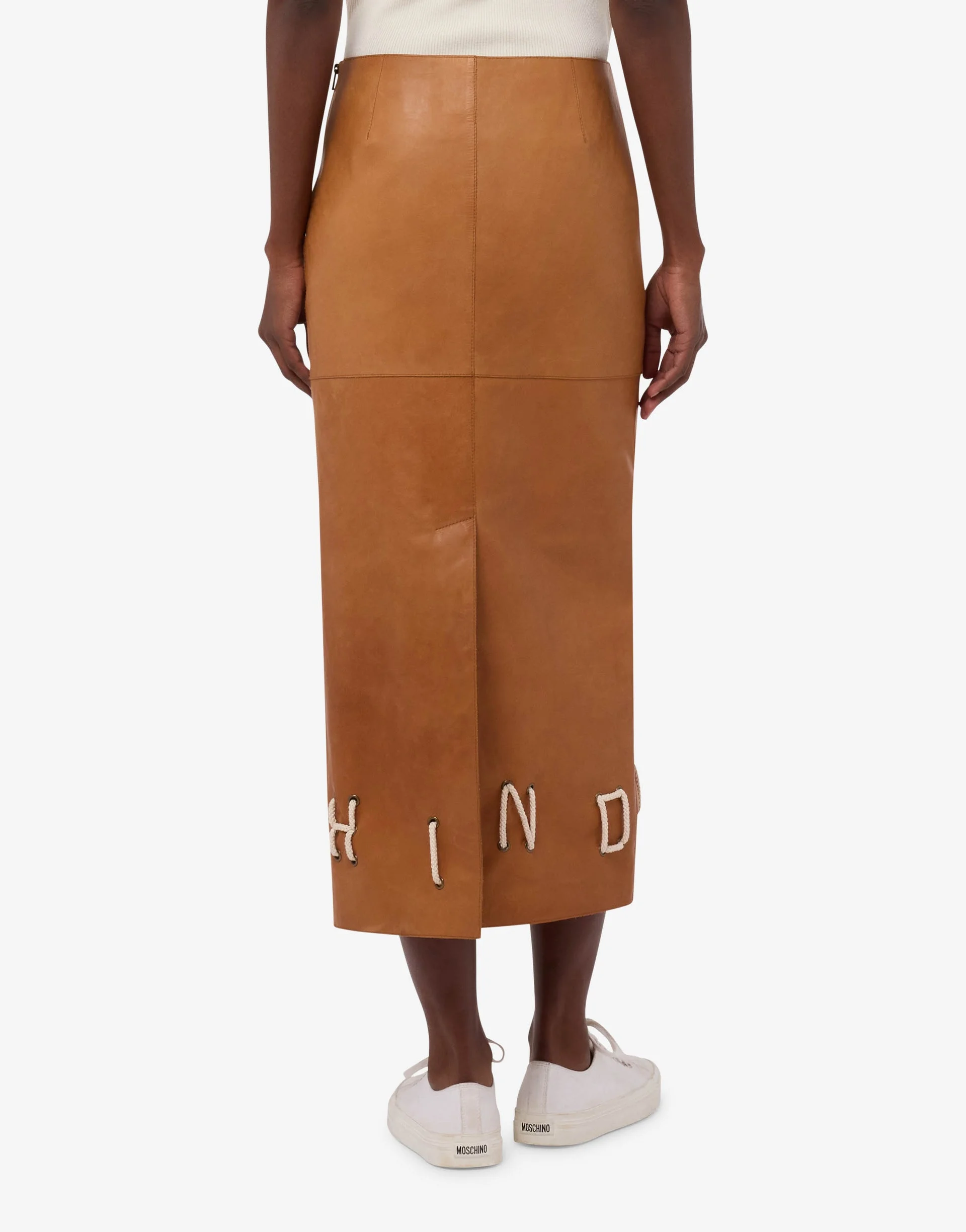 DECORATED LEATHER SKIRT - 1