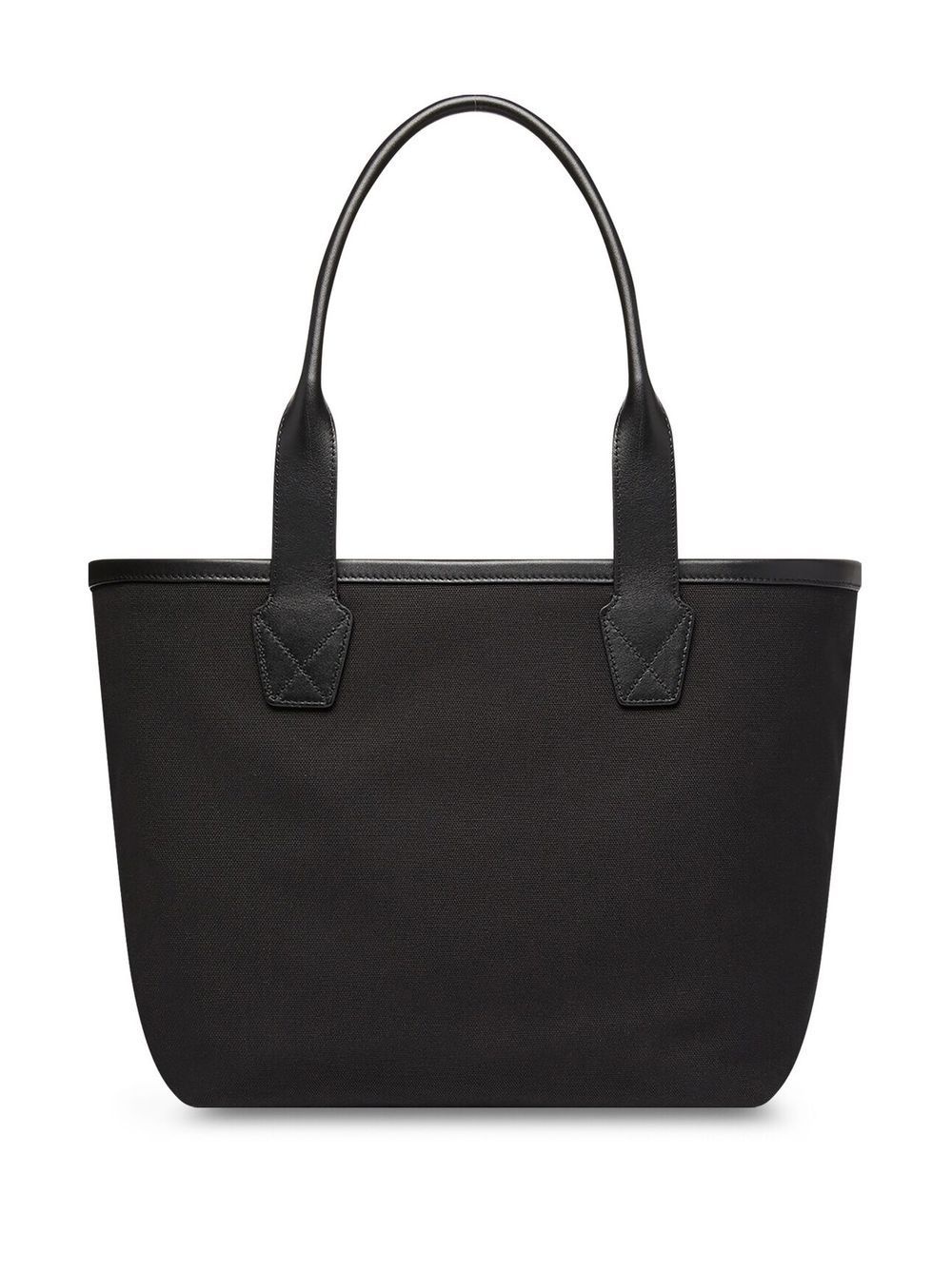 logo-print leather-trim tote - 2