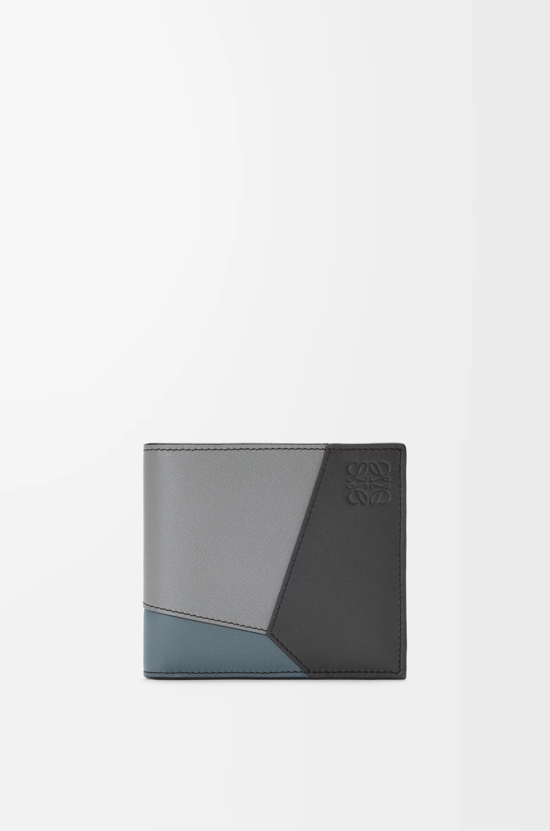 Puzzle bifold wallet in classic calfskin - 1