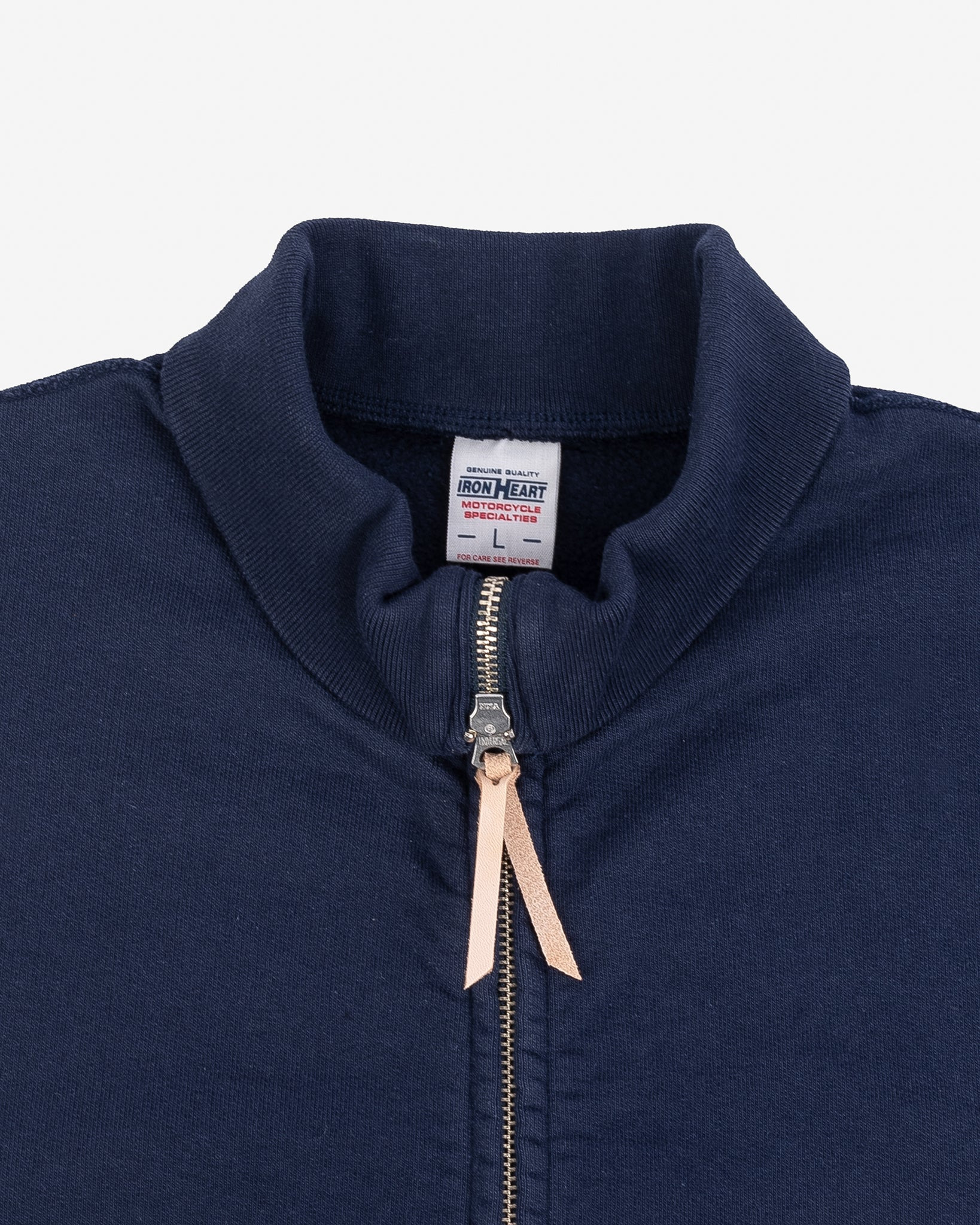 IHSW-11-NAV 14oz Ultra Heavyweight Loopwheel Cotton Zip Up Sweater - Navy - 8