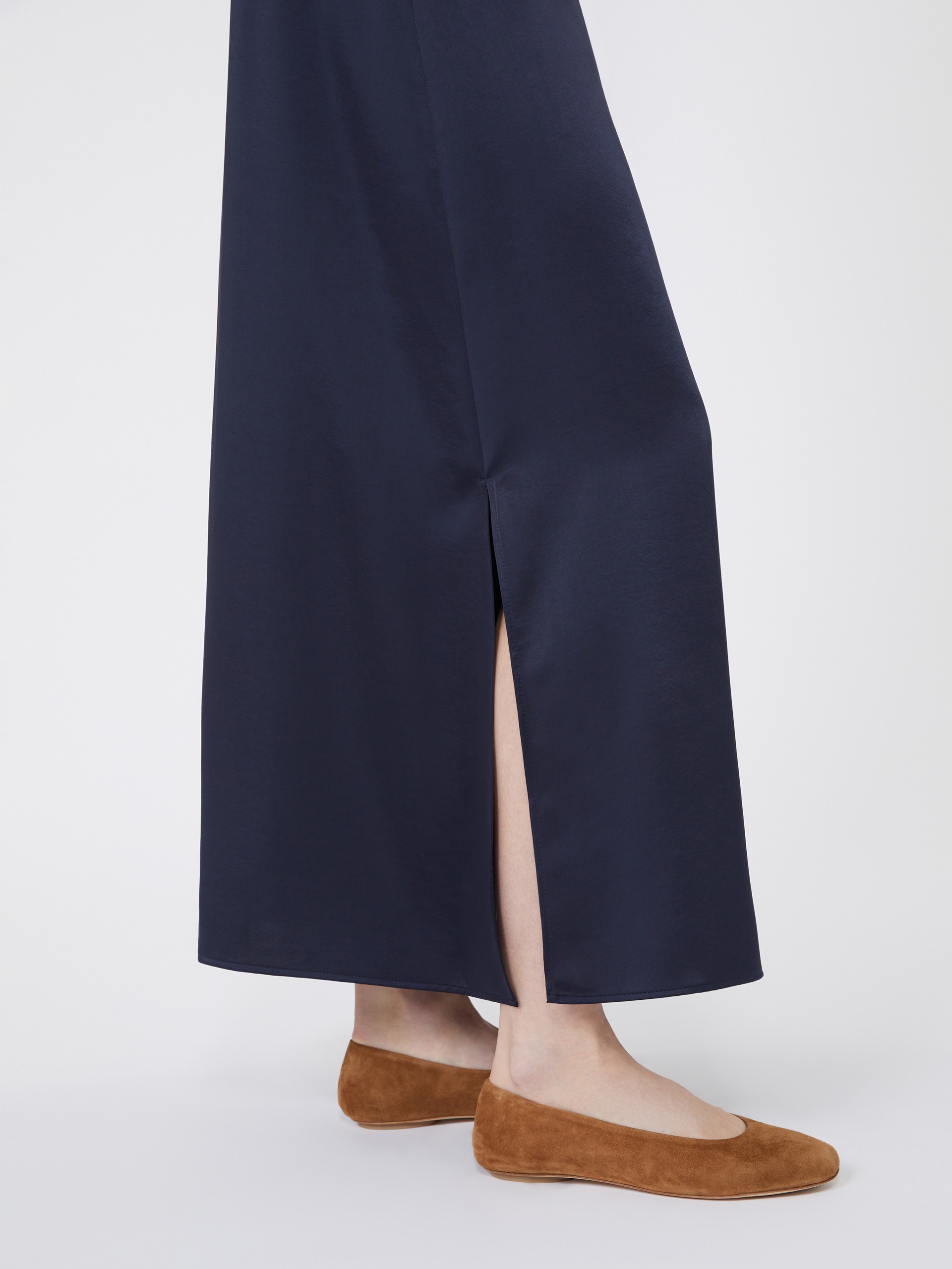 ANGELO Satin calf-length skirt - 5
