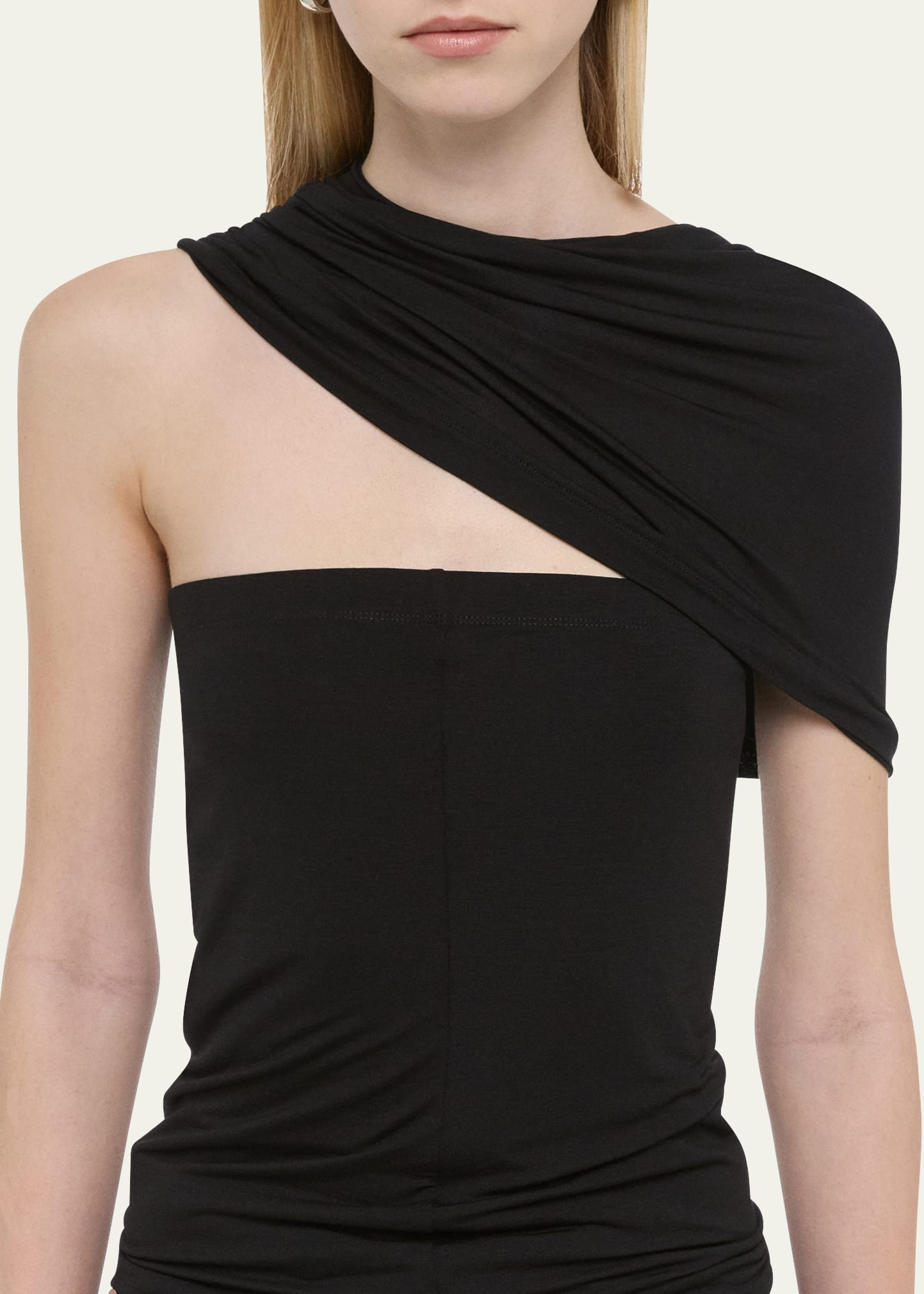 Cloud Jersey Asymmetric Sash Top - 5