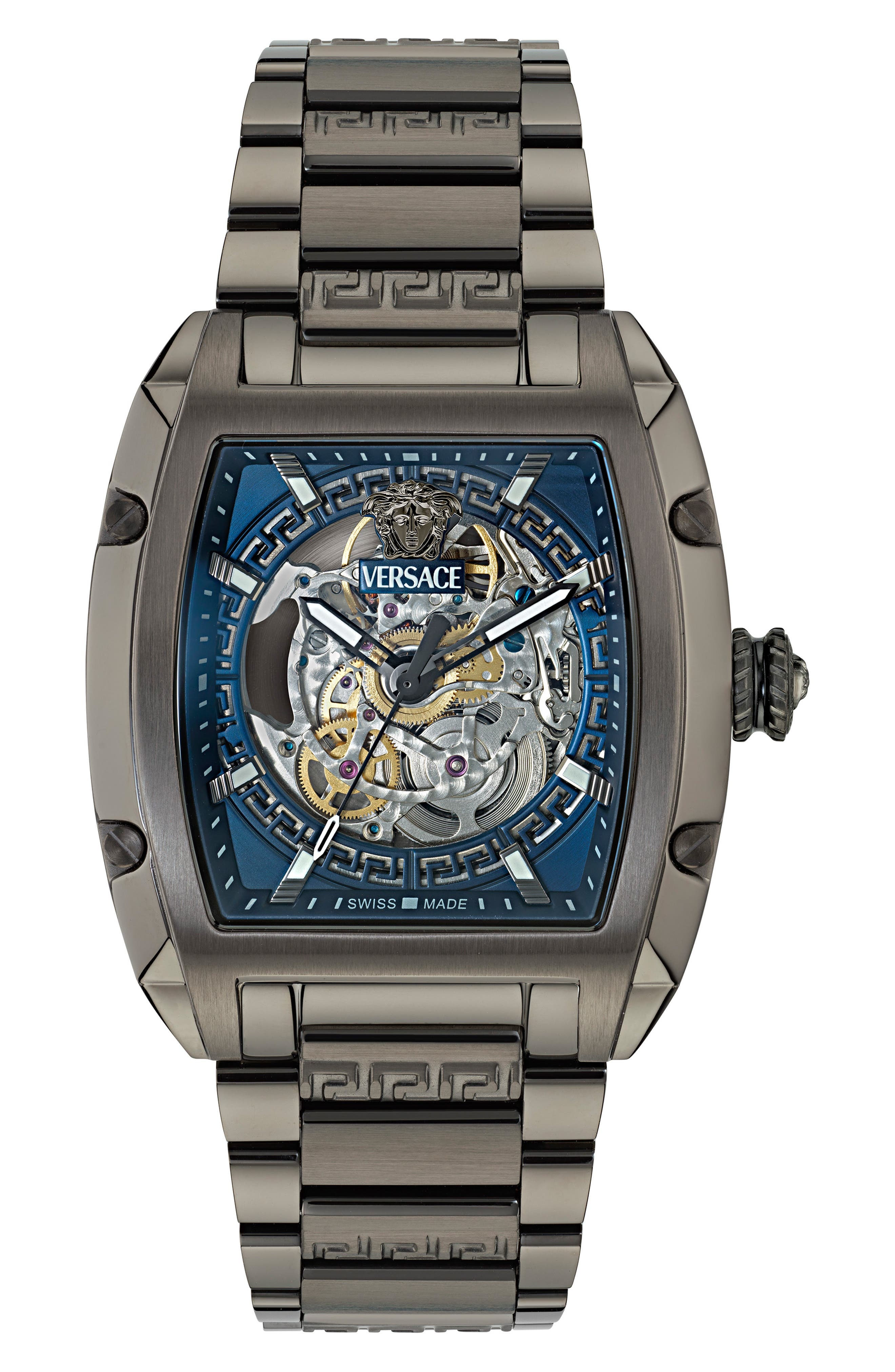 Versace Dominus Bracelet Watch, 42mm in Ip Gunmetal at Nordstrom - 1