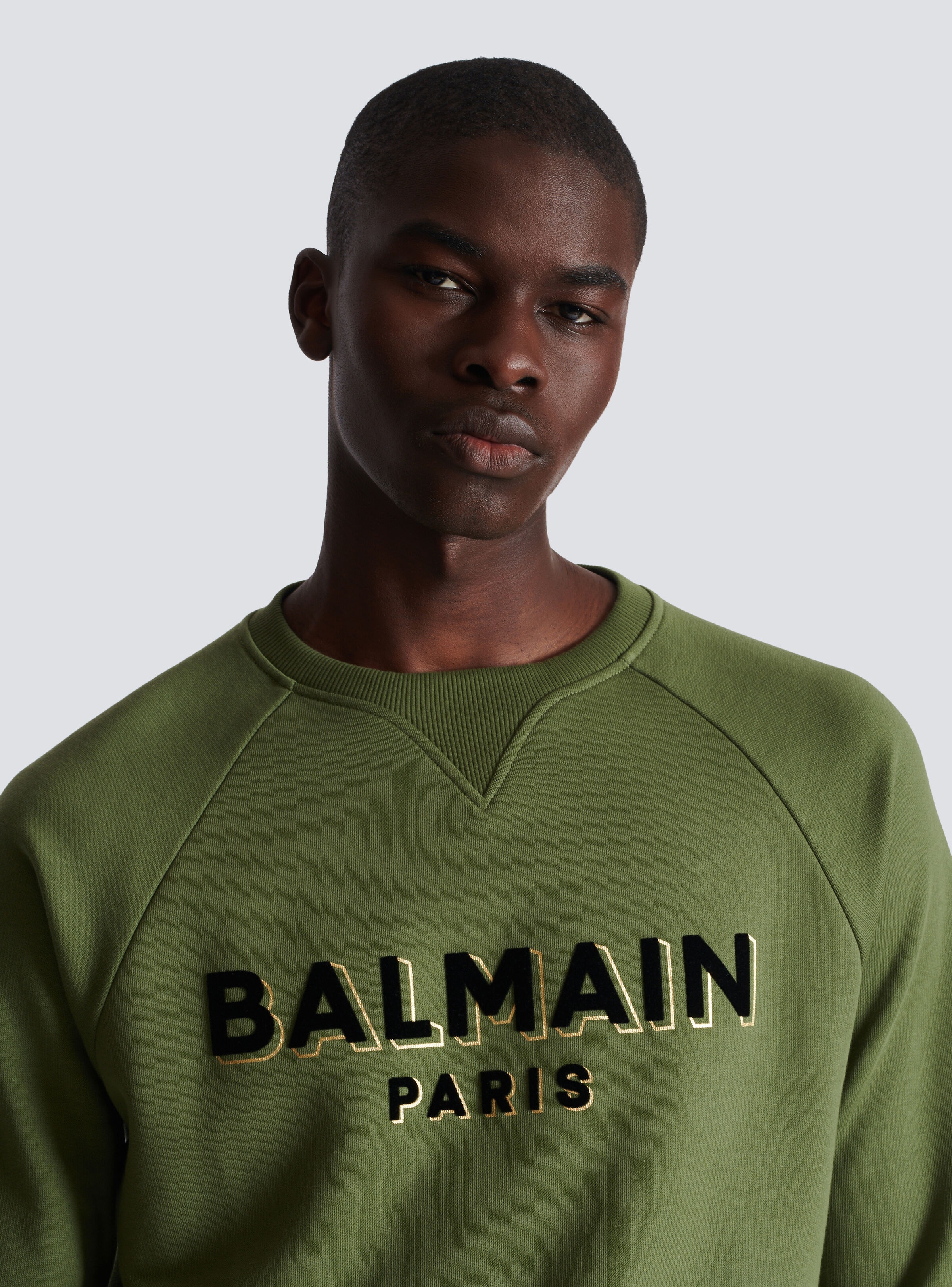 Balmain Paris flocked sweatshirt - 7