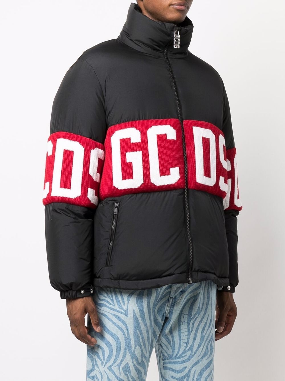 logo-print puffer jacket - 3