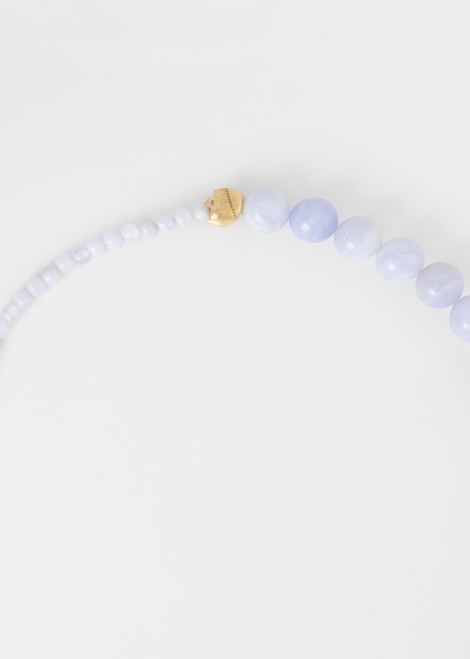 Men's Blue Lace Agate & Gold Vermeil Necklace by Completedworks - 4