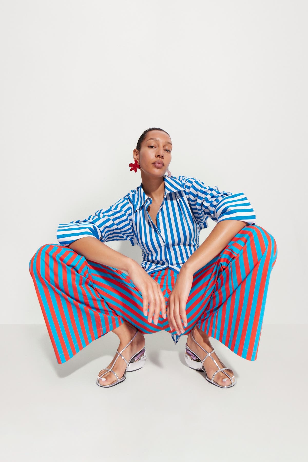 SIMONMILLER Loch Striped Poplin Button Up in Blue Stripe at Nordstrom - 8